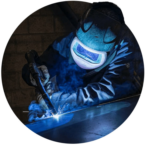 a welder using a WSE rentals welder equipment